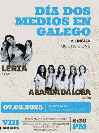 Fechas, información, programa, cartel, imágenes, mapa y ubicación de VIII Día dos Medios en Galego  en  A Coruña