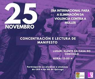 Fechas, información, programa, cartel, imágenes, mapa y ubicación de Día Internacional Contra a Violencia Contra as Mulleres  en  Quiroga