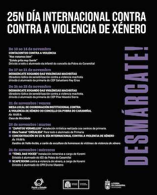 Fechas, información, programa, cartel, imágenes, mapa y ubicación de Día Internacional Contra a Violencia de Xénero (2025)  en  A Pobra do Caramiñal