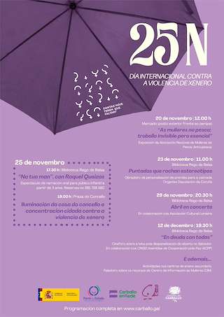 Fechas, información, programa, cartel, imágenes, mapa y ubicación de Día Internacional Contra a Violencia de Xénero  en  Carballo