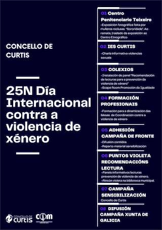Fechas, información, programa, cartel, imágenes, mapa y ubicación de Día Internacional Contra a Violencia de Xénero  en  Curtis