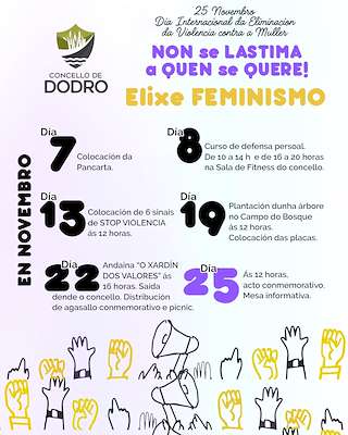 Fechas, información, programa, cartel, imágenes, mapa y ubicación de Día Internacional Contra a Violencia de Xénero (2025) en Dodro