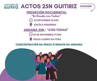 Fechas, información, programa, cartel, imágenes, mapa y ubicación de Día Internacional Contra a Violencia de Xénero  en  Guitiriz