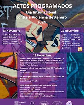 Fechas, información, programa, cartel, imágenes, mapa y ubicación de Día Internacional Contra a Violencia de Xénero   en  Moaña