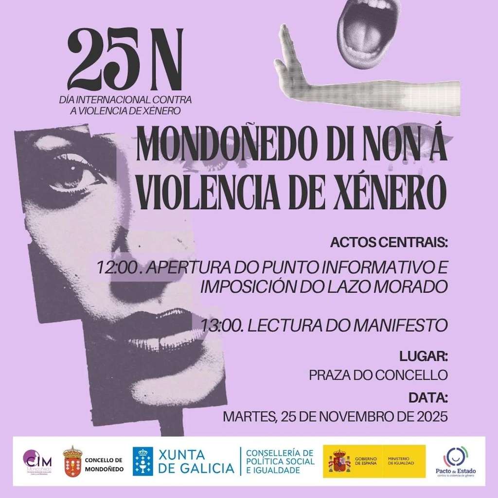 Día Internacional contra a Violencia de Xénero (2025) en Mondoñedo
