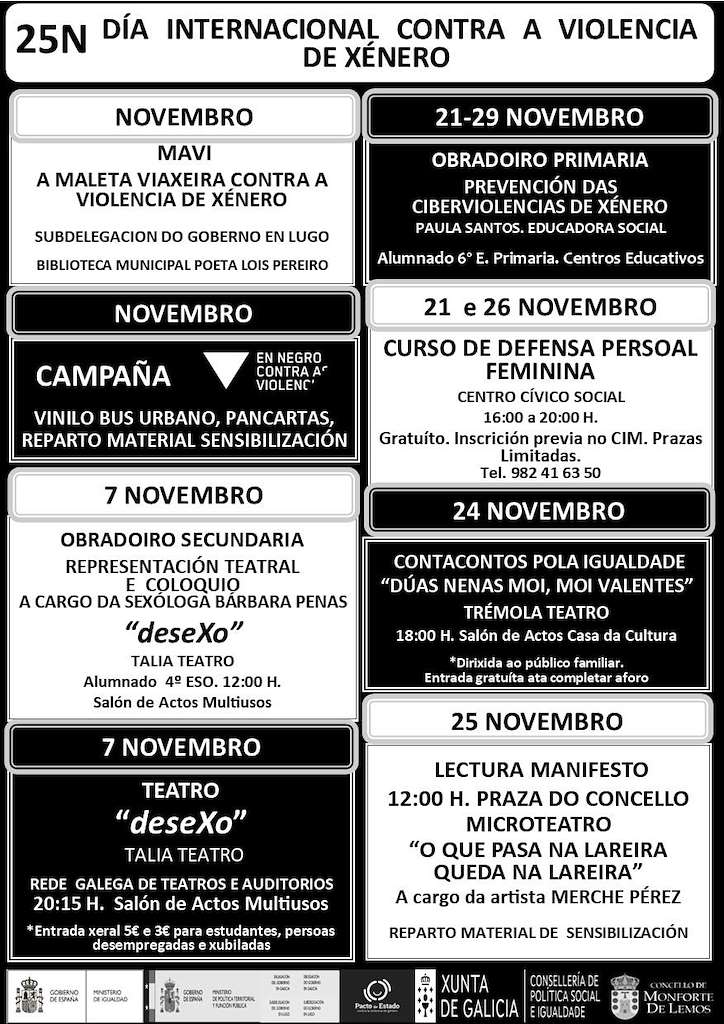 Día Internacional Contra a Violencia de Xénero  en Monforte de Lemos