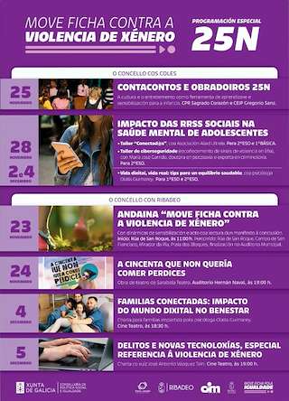 Fechas, información, programa, cartel, imágenes, mapa y ubicación de Día Internacional Contra a Violencia de Xénero nos Coles  en  Ribadeo