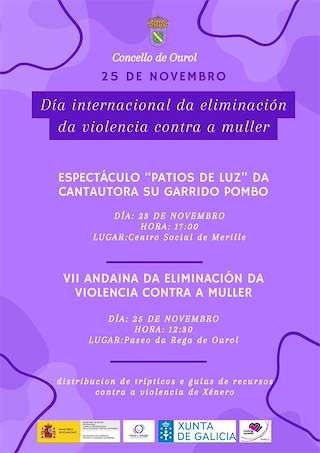 Fechas, información, programa, cartel, imágenes, mapa y ubicación de Día Internacional Contra a Violencia de Xénero (2025) en Ourol