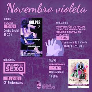 Fechas, información, programa, cartel, imágenes, mapa y ubicación de Día Internacional contra a Violencia de Xénero (2025) en Pontecesures