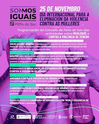 Fechas, información, programa, cartel, imágenes, mapa y ubicación de Día Internacional Contra a Violencia de Xénero (2025) en Porto do Son