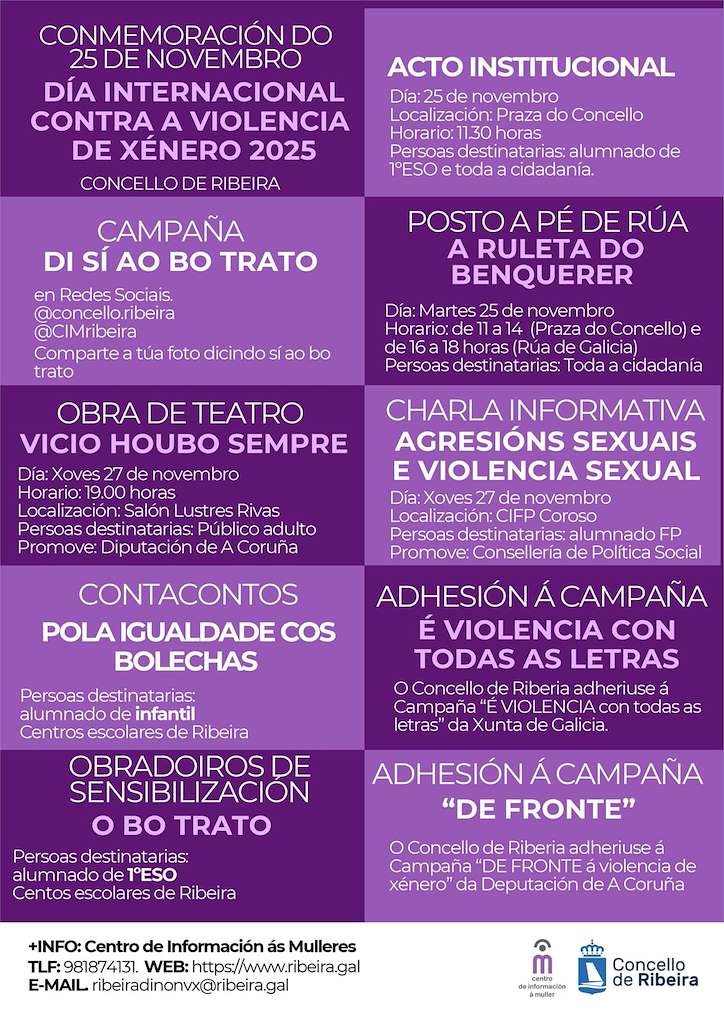 Día Internacional Contra a Violencia de Xénero (2025) en Ribeira