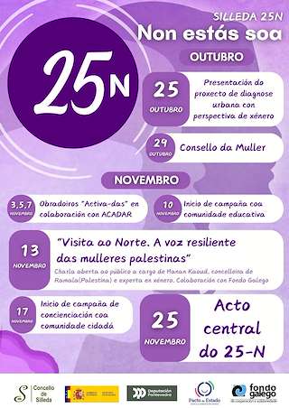 Fechas, información, programa, cartel, imágenes, mapa y ubicación de Día Internacional Contra a Violencia de Xénero  (2025) en Silleda