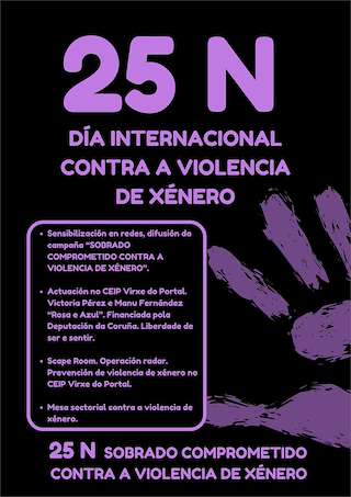 Fechas, información, programa, cartel, imágenes, mapa y ubicación de Día Internacional contra a Violencia de Xénero  en  Sobrado