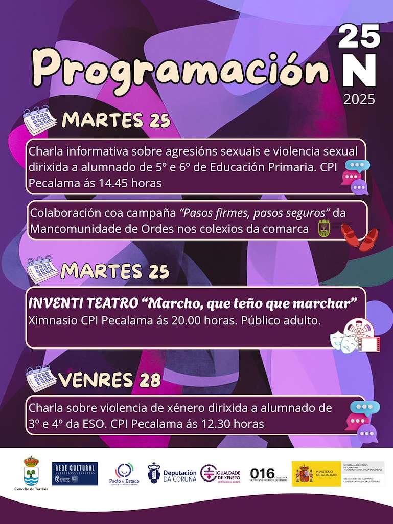 Día Internacional Contra a Violencia de Xénero (2025) en Tordoia