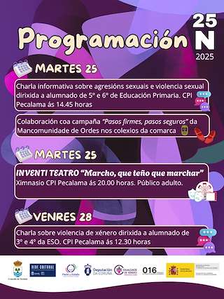 Fechas, información, programa, cartel, imágenes, mapa y ubicación de Día Internacional Contra a Violencia de Xénero (2025)  en  Tordoia