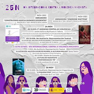 Fechas, información, programa, cartel, imágenes, mapa y ubicación de Día Internacional Contra a Violencia Machista - V Andaina  en  Caldas de Reis