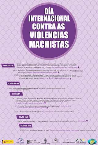 Fechas, información, programa, cartel, imágenes, mapa y ubicación de Día Internacional Contra as Violencias Machistas  en  Cangas