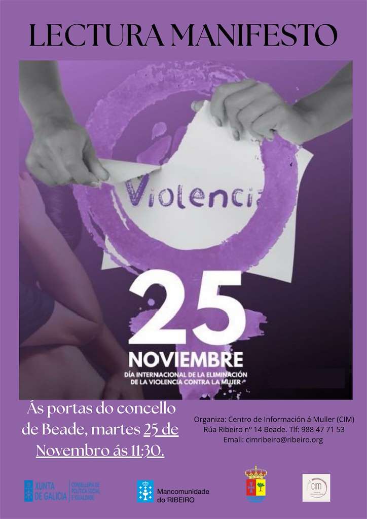  Día Internacional da Eliminación da Violencia contra a Muller  en Beade