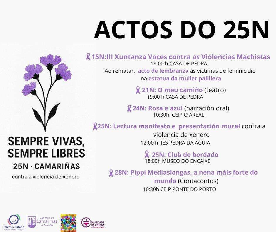 Día Internacional da Eliminación da Violencia Contra a Muller (2025) en Camariñas