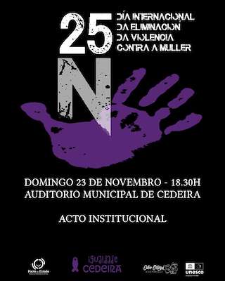 Fechas, información, programa, cartel, imágenes, mapa y ubicación de Día Internacional da Eliminación da Violencia Contra a Muller (2025)  en  Cedeira