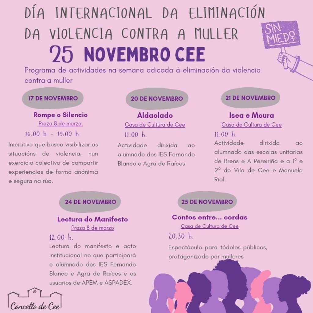 Día Internacional da Eliminación da Violencia Contra a Muller  en Cee