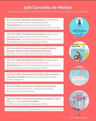 Fechas, información, programa, cartel, imágenes, mapa y ubicación de Día Internacional da Eliminación da Violencia Contra a Muller (2025) en Mañón