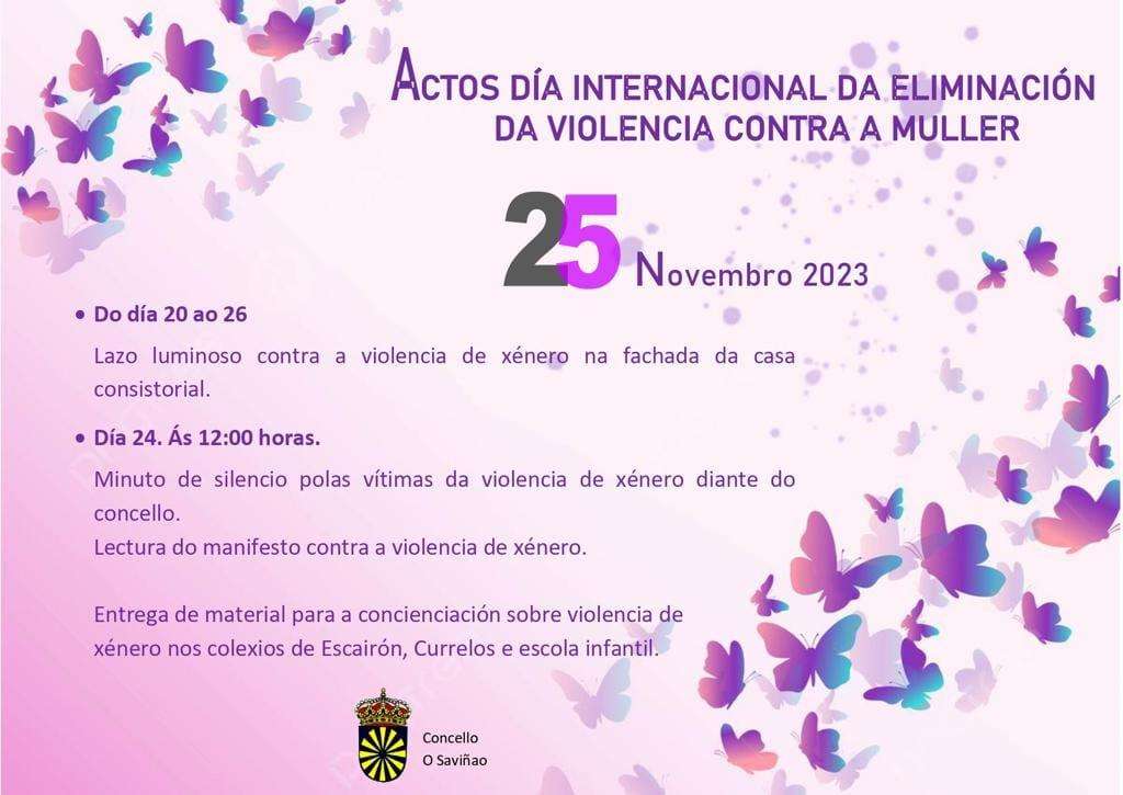 Día Internacional da Eliminación da Violencia contra a Muller  en O Saviñao