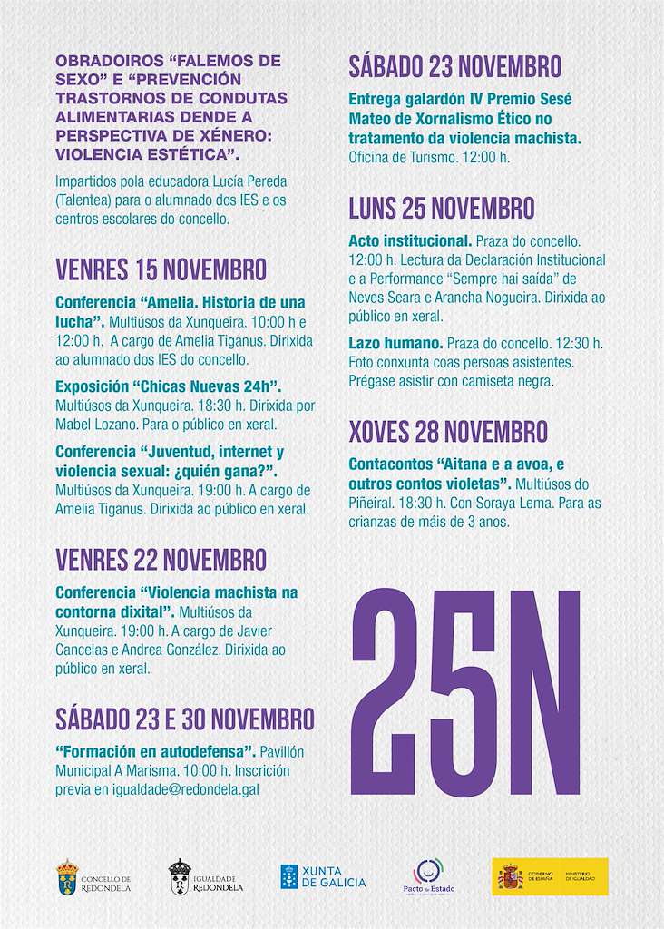 Día Internacional da Eliminación da Violencia Contra a Muller  en Redondela