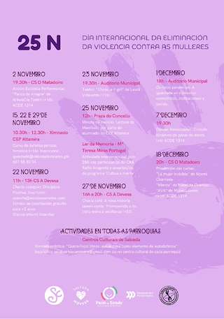 Fechas, información, programa, cartel, imágenes, mapa y ubicación de Día Internacional da Eliminación da Violencia Contra a Muller  (2025) en Salceda de Caselas