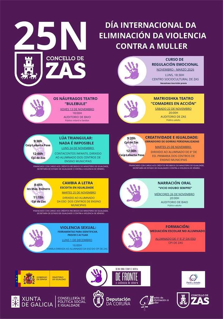 Día Internacional da Eliminación da Violencia Contra a Muller (2025) en Zas