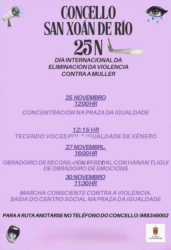 Día Internacional da Eliminación da Violencia contra as Mulleres en San Xoán de Río