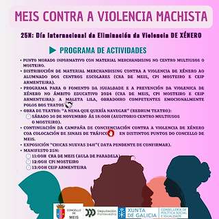 Fechas, información, programa, cartel, imágenes, mapa y ubicación de Día Internacional da Eliminación da Violencia de Xénero  en  Meis