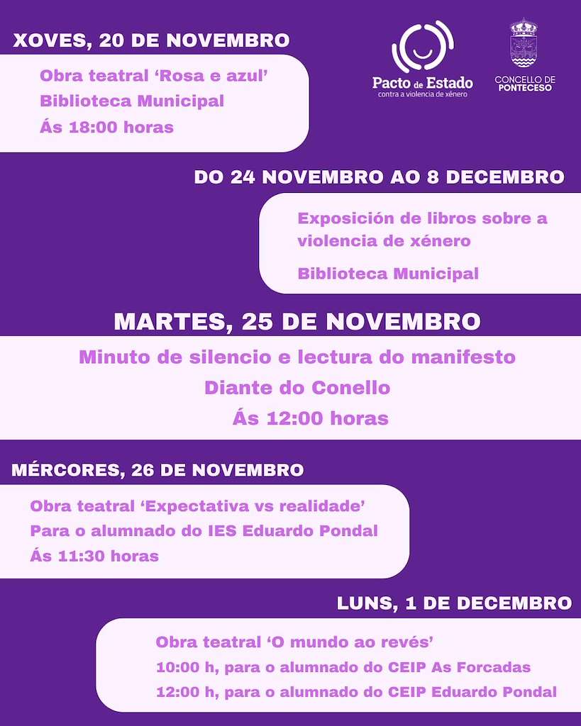 Día Internacional da Eliminación da Violencia de Xénero en Ponteceso