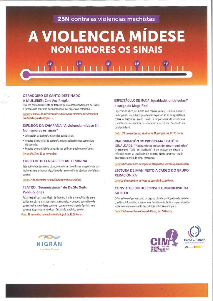 Día Internacional da Eliminación das Violencias Machistas en Nigrán
