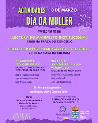 Fechas, información, programa, cartel, imágenes, mapa y ubicación de Día Internacional da Muller  en  Burela