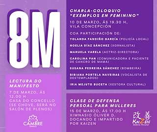 Fechas, información, programa, cartel, imágenes, mapa y ubicación de Día Internacional da Muller  en  Cambre