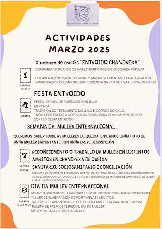 Fechas, información, programa, cartel, imágenes, mapa y ubicación de Día Internacional da Muller  en  Chandrexa de Queixa