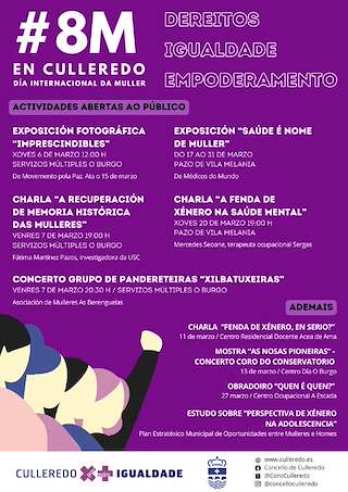 Fechas, información, programa, cartel, imágenes, mapa y ubicación de Día Internacional da Muller  en  Culleredo