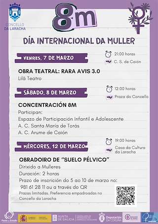 Fechas, información, programa, cartel, imágenes, mapa y ubicación de Día Internacional da Muller  en  Laracha