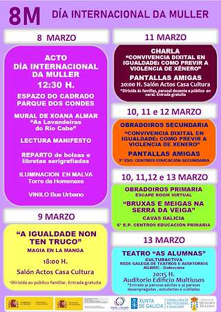 Fechas, información, programa, cartel, imágenes, mapa y ubicación de Día Internacional da Muller  en  Monforte de Lemos