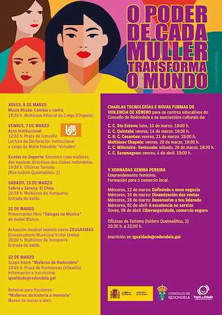 Fechas, información, programa, cartel, imágenes, mapa y ubicación de Día Internacional da Muller  en  Redondela