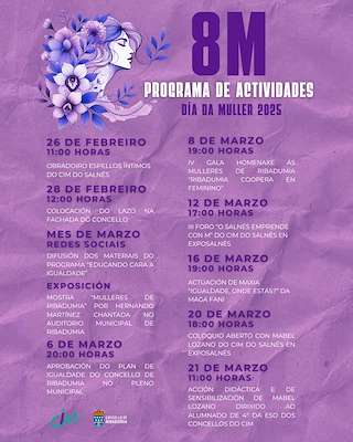 Fechas, información, programa, cartel, imágenes, mapa y ubicación de Día Internacional da Muller  en  Ribadumia