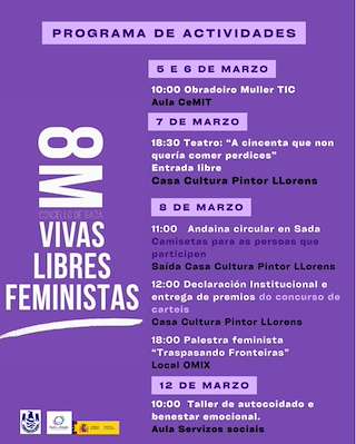 Fechas, información, programa, cartel, imágenes, mapa y ubicación de Día Internacional da Muller  en  Sada