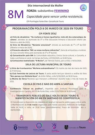 Fechas, información, programa, cartel, imágenes, mapa y ubicación de Día Internacional da Muller  en  Touro