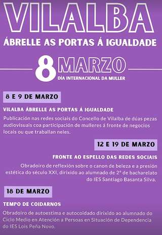 Fechas, información, programa, cartel, imágenes, mapa y ubicación de Día Internacional da Muller  en  Vilalba