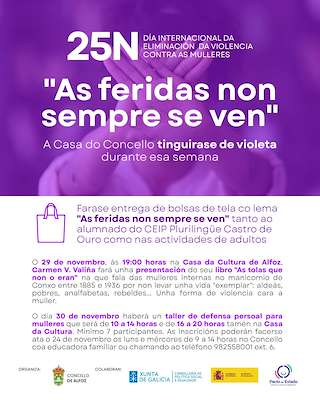 Fechas, información, programa, cartel, imágenes, mapa y ubicación de Día Internacional da Violencia contra as Mulleres (2025)  en  Alfoz