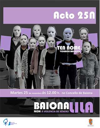 Fechas, información, programa, cartel, imágenes, mapa y ubicación de Día Internacional da Violencia de Xenéro Contra as Mulleres  (2025)  en  Baiona