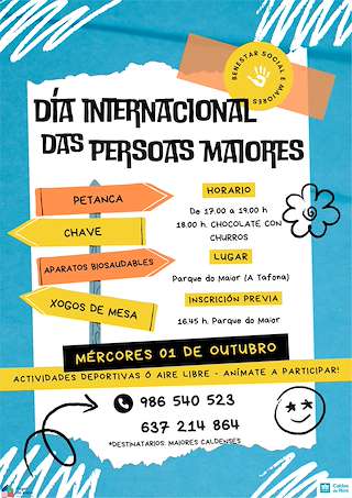 Fechas, información, programa, cartel, imágenes, mapa y ubicación de Día Internacional das Persoas Maiores  (2025)  en  Caldas de Reis
