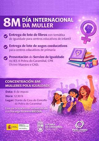 Fechas, información, programa, cartel, imágenes, mapa y ubicación de Día Internacional de la Mujer (2026)  en  A Pobra do Caramiñal