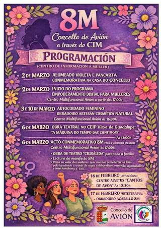 Fechas, información, programa, cartel, imágenes, mapa y ubicación de Día Internacional de la Mujer  en  Avión